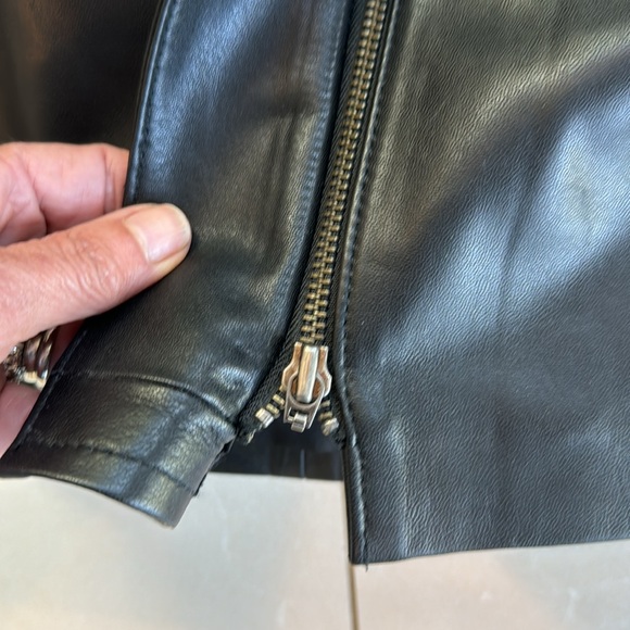 100% leather midi skirt - Picture 5 of 7